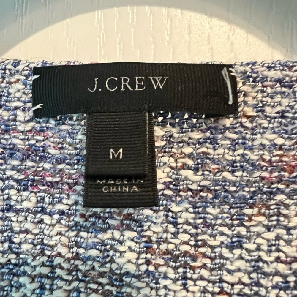 J. Crew Blue V-Neck Sweater with Medium Weight Knit - Picture 4 of 5